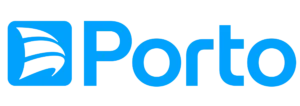 logo porto seguro nas cores azul e branco