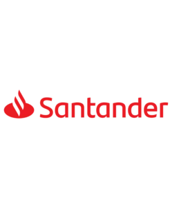 logo do banco Santander em vermelho