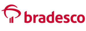 logo banco bradesco em vermelho