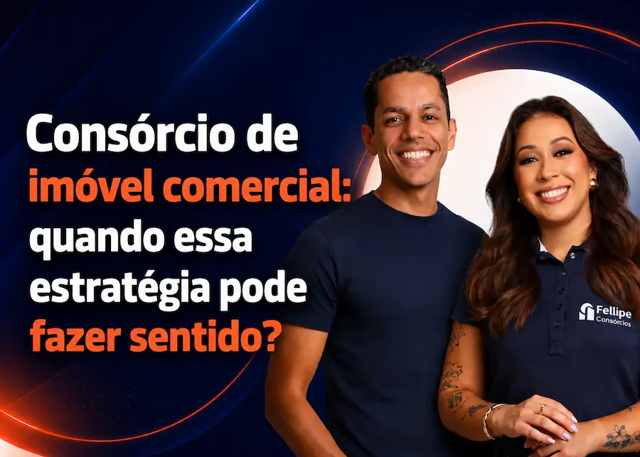 Empresários apresentam soluções de consórcio para imóvel comercial.