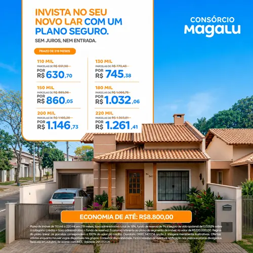 De 100 mil a 220 mil imóvel