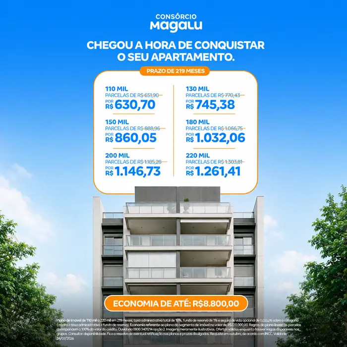 De 110 a 220 mil imóvel