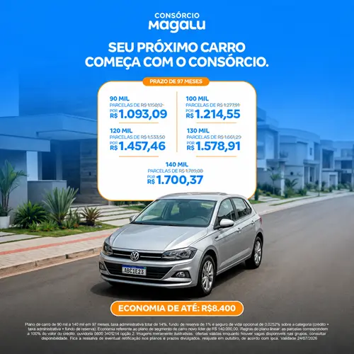 De 90 a 140 mil automóvel